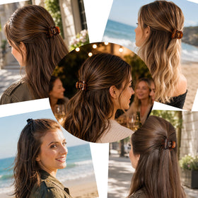 minihope clip used during makeup routine keeping hair away for cleaner application