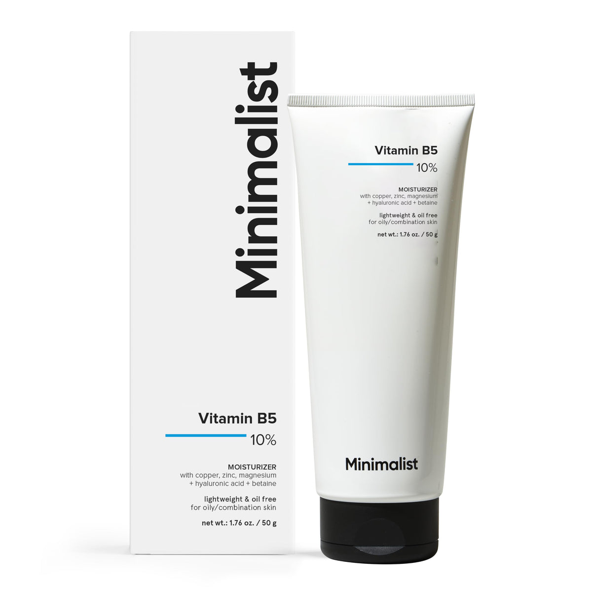 Minimalist front packaging showing clean design and product benefits