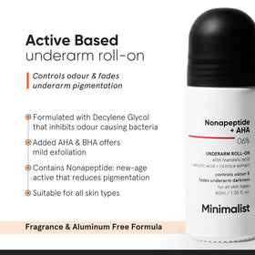 Minimalist back label close-up showing ingredient list for informed use
