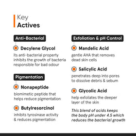 Minimalist ingredients flatlay with mandelic acid and peptide for targeted benefits