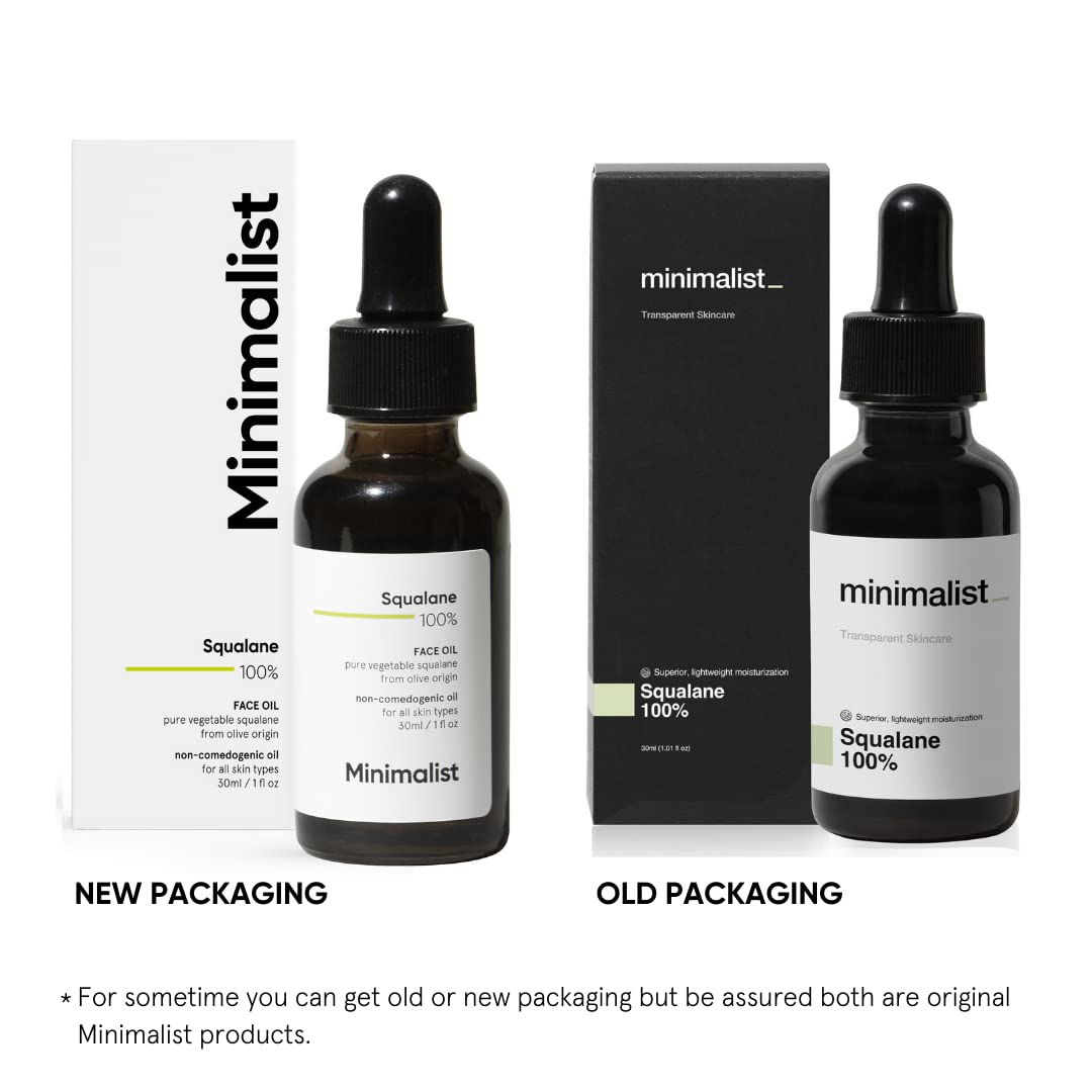 Minimalist squalane on bathroom vanity in lifestyle scene showing daily routine benefit