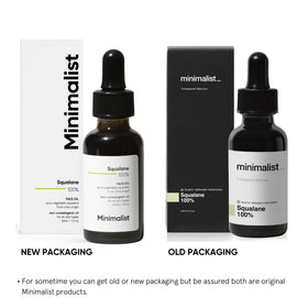 Minimalist squalane on bathroom vanity in lifestyle scene showing daily routine benefit