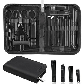 MINKINH black travel case closed showing compact, premium storage benefit