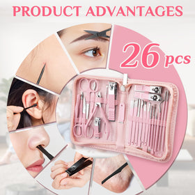 MINKINH tweezers and scissors combo for accurate brow and nail trimming