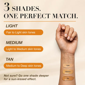 Miracle de Paris applied to leg demonstrating smooth, streak-free coverage