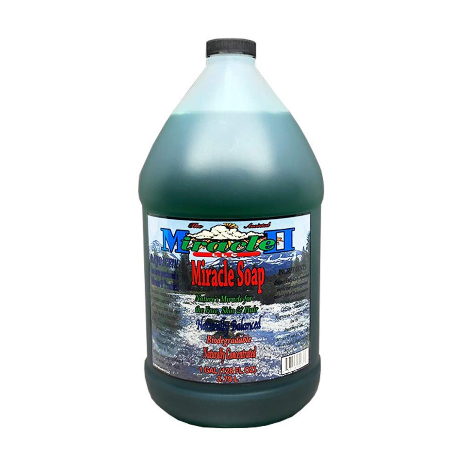 Miracle II gallon front label showing product details and benefits