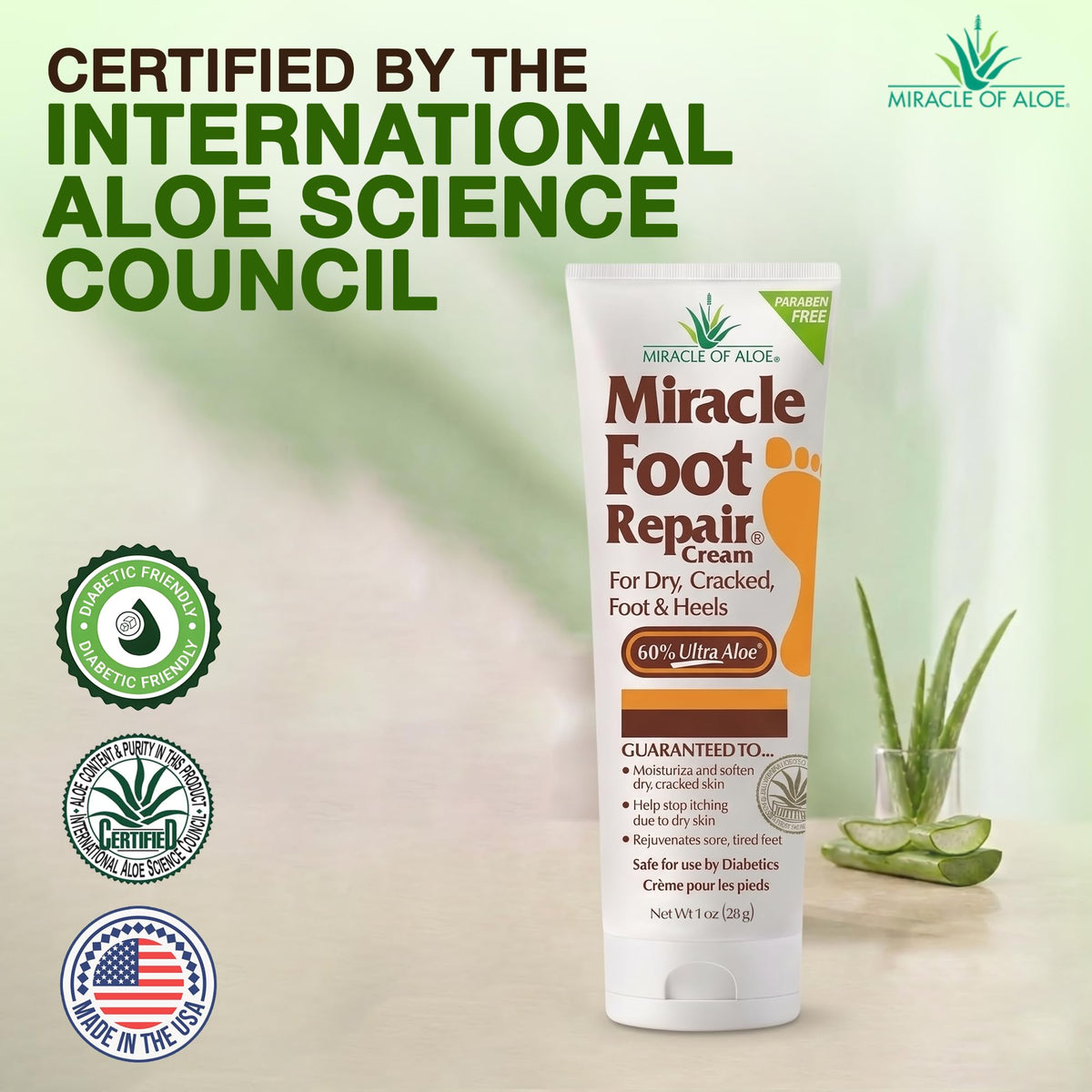 Miracle of Aloe open jar showing rich cream texture and absorbency