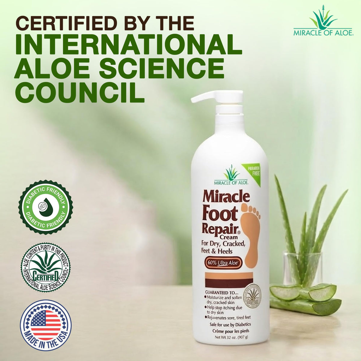 Miracle of Aloe close-up of creamy texture highlighting deep-moisture absorption benefit