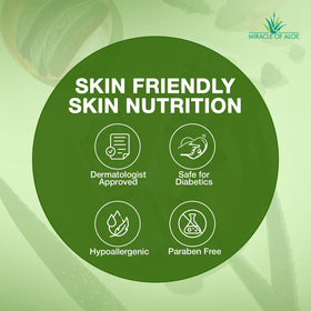 Miracle of Aloe product label showing ingredient focus and usage tips