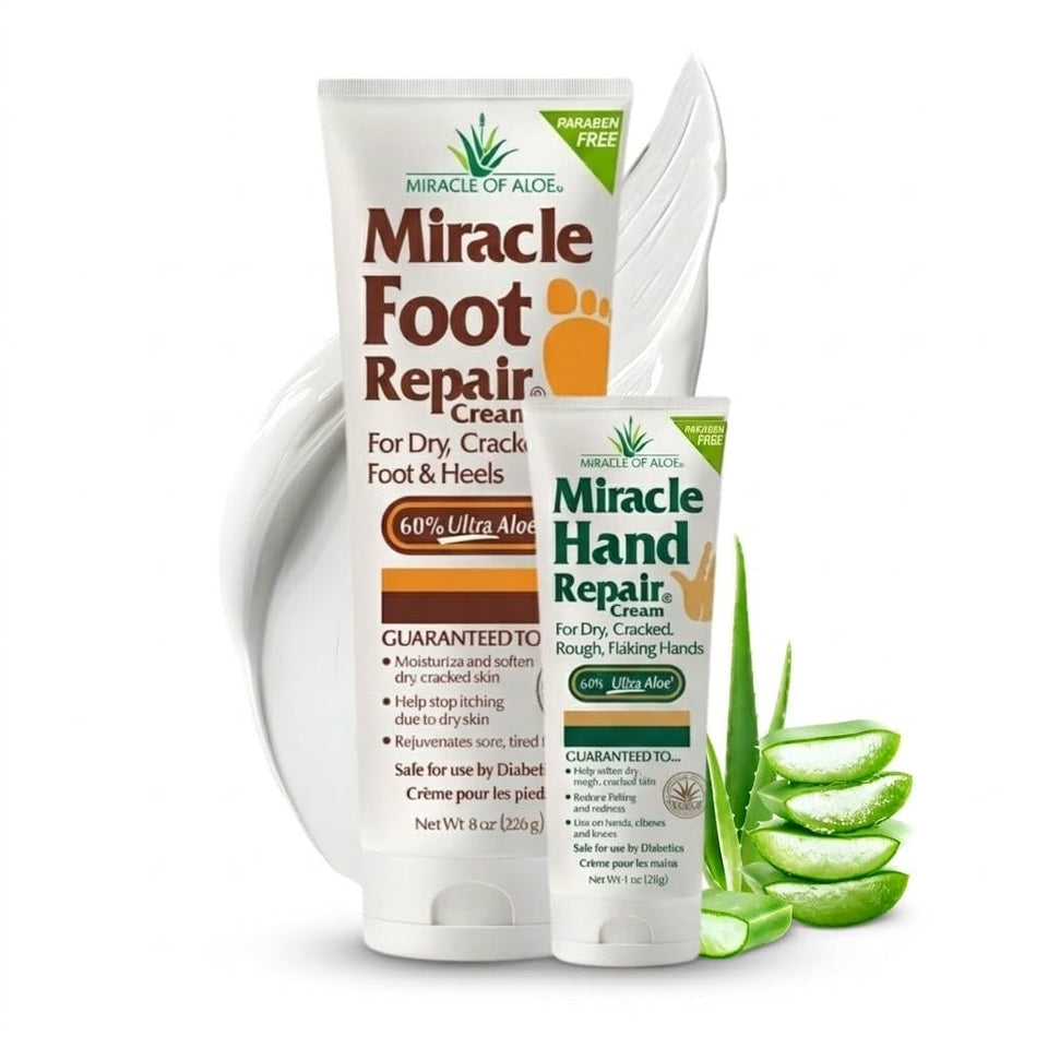 Miracle of Aloe front packaging showing duo and immediate hydration benefit