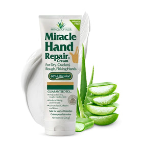 Miracle of Aloe front packaging showing 8 oz tube and aloe benefits