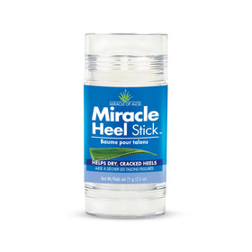 Miracle of Aloe heel stick front packaging showing product benefit of targeted repair