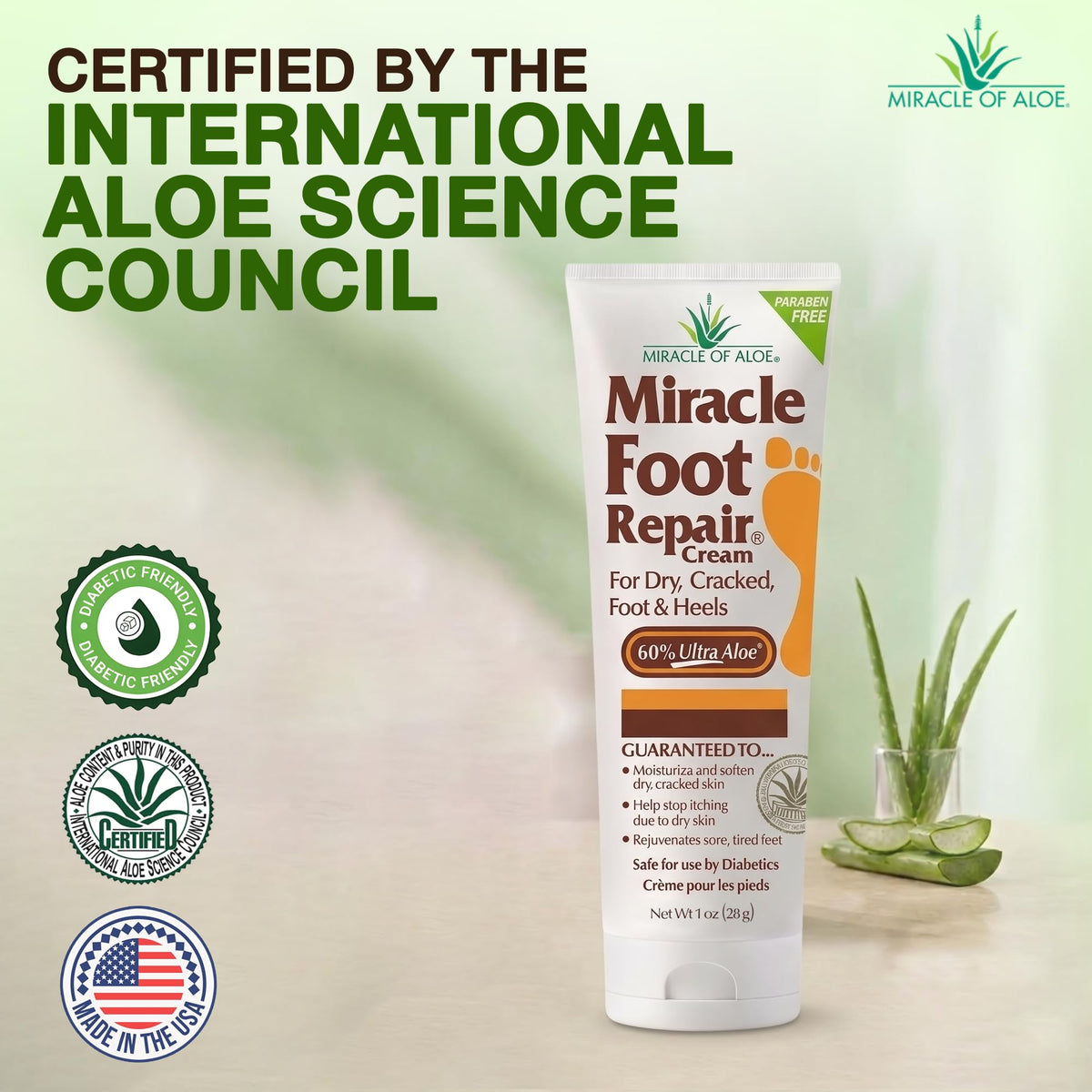 Miracle of Aloe opened tube showing creamy texture and hydration