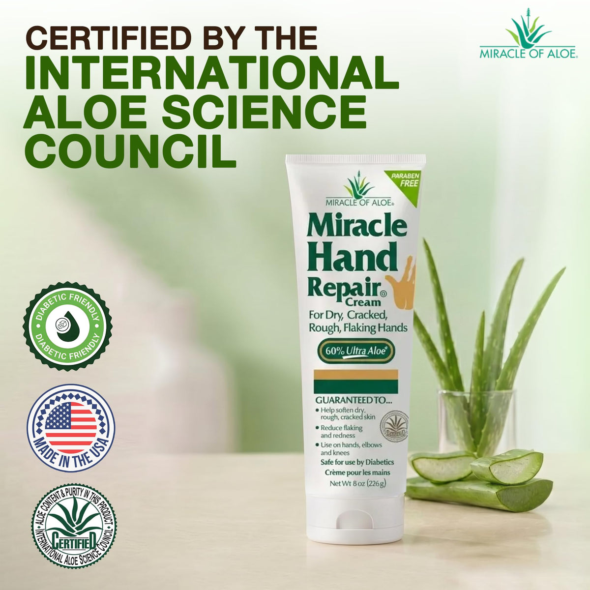 Miracle of Aloe close-up texture demonstrating smooth fast-absorbing cream