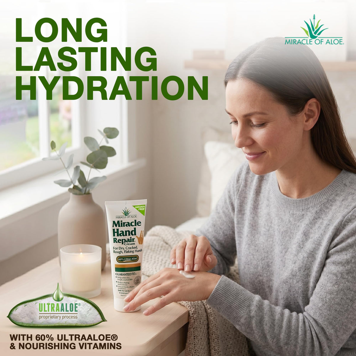 Miracle of Aloe tube inside travel bag showing convenience for on-the-go care