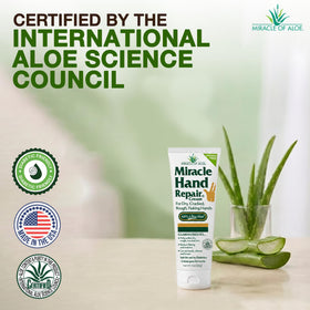 Miracle of Aloe tube close-up of cap and fast-dry finish benefit