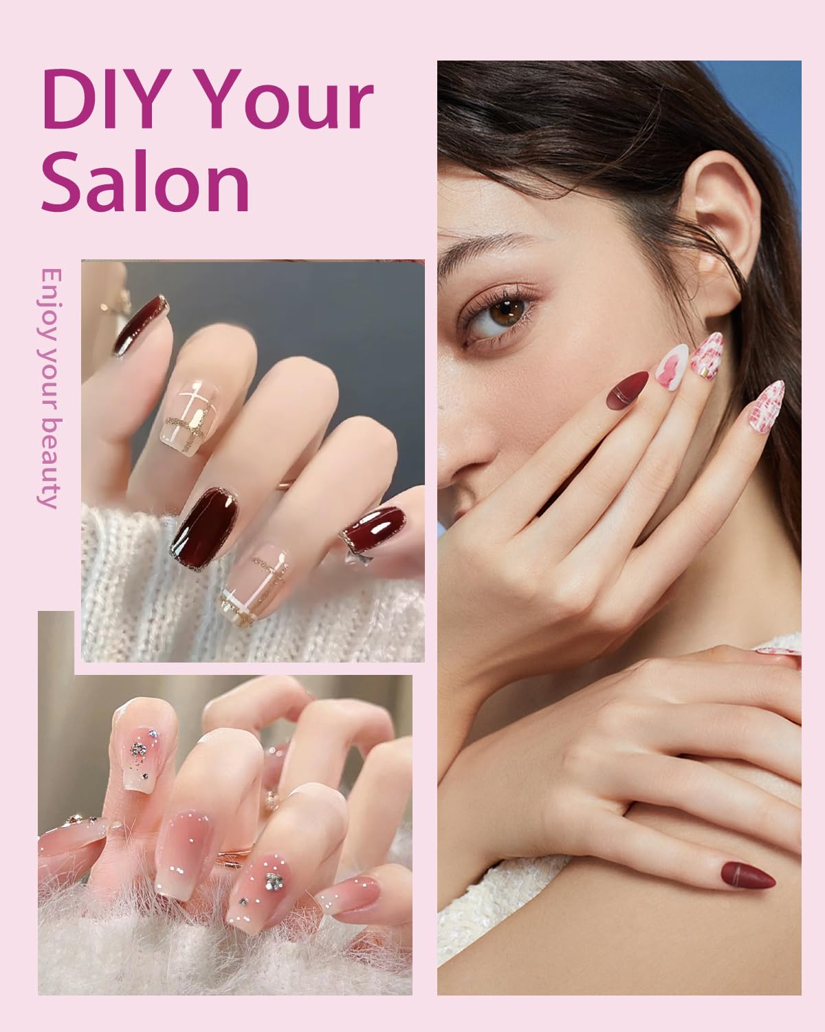 mirage layon curing gel polish on hands to show efficient, salon-quality manicure