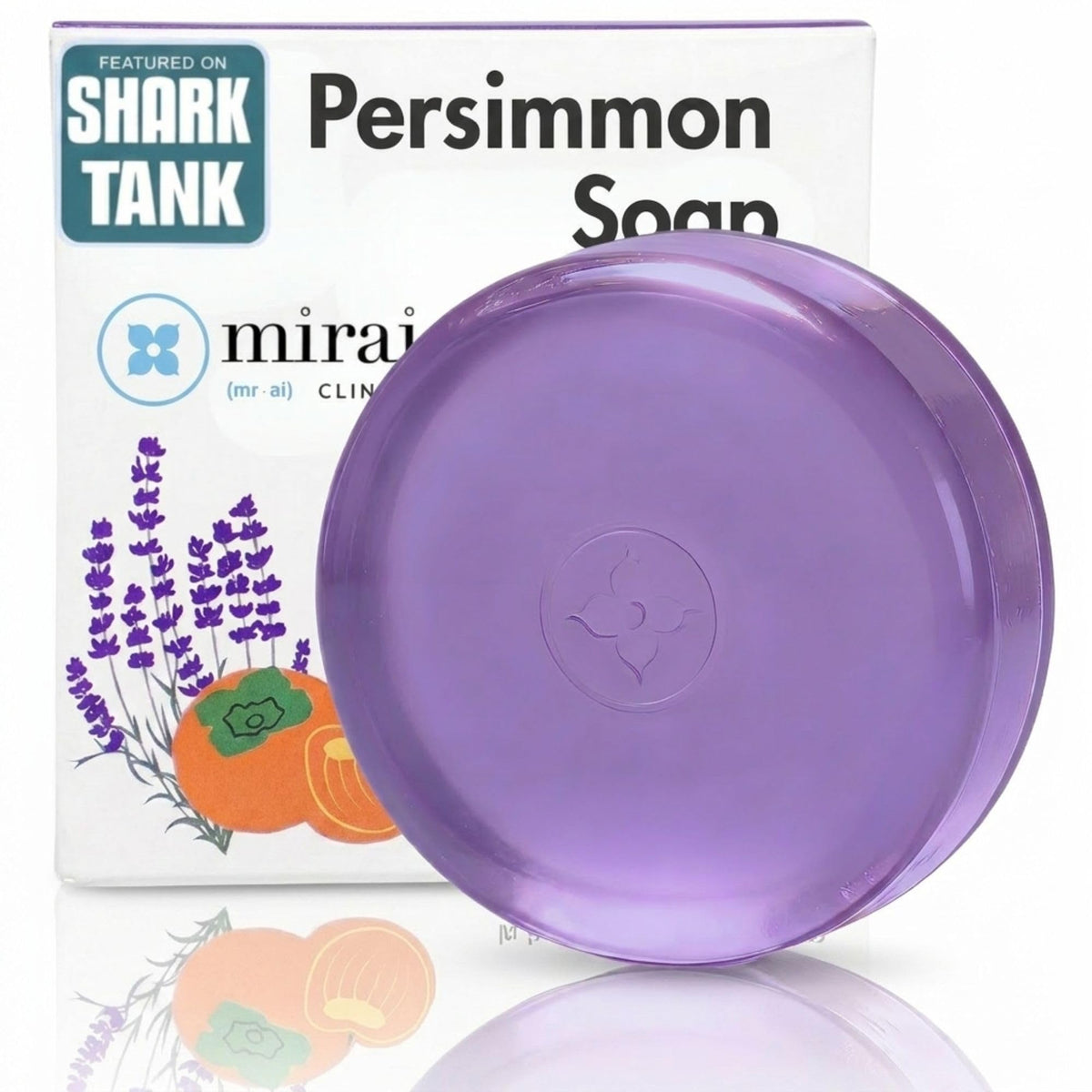 Mirai front packaging showing persimmon soap benefits