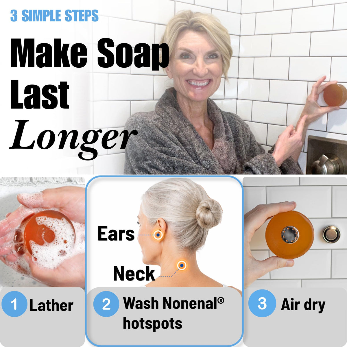 Mirai lather in hand demonstrating creamy foam and gentle cleansing benefit