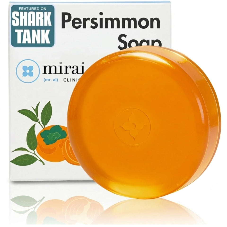 Mirai front packaging showing soap bar and clinical branding for clarity