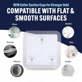 MIRRORVANA product back label and mounting instructions showing user-friendly setup