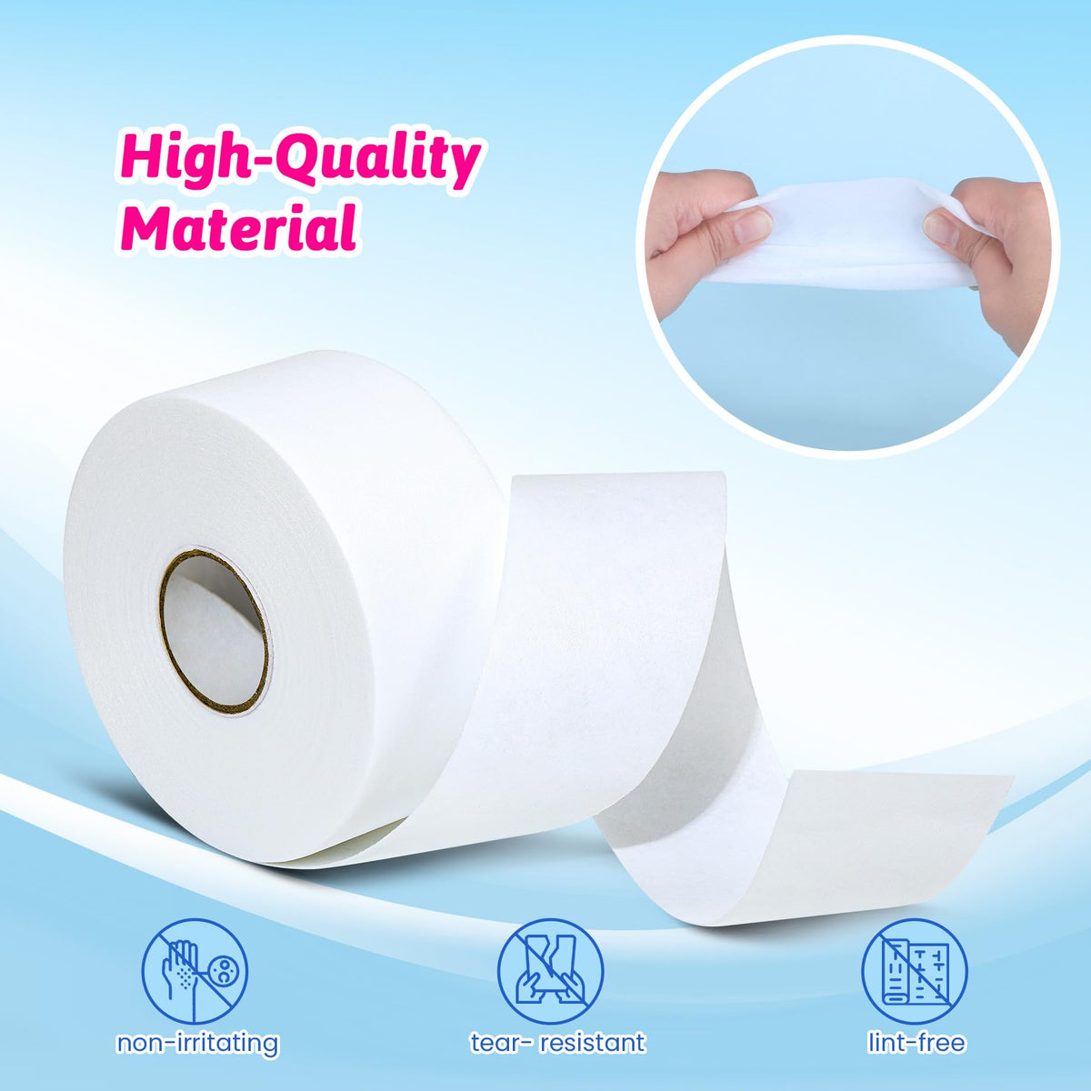 MIRUCOO close-up of non-woven texture, durable tear-resistant fabric advantage