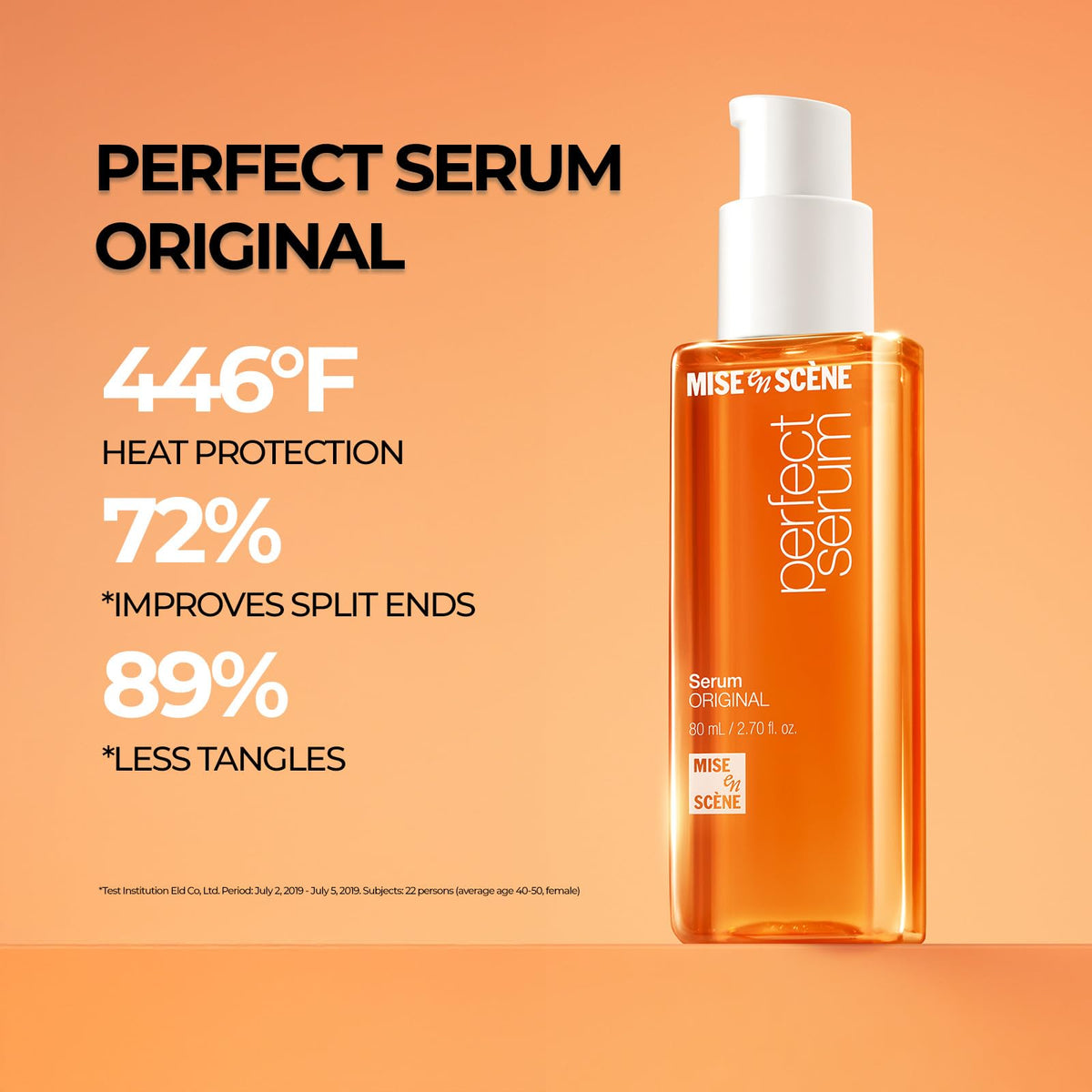 Mise En Scene applied to hand before styling to show easy distribution benefit
