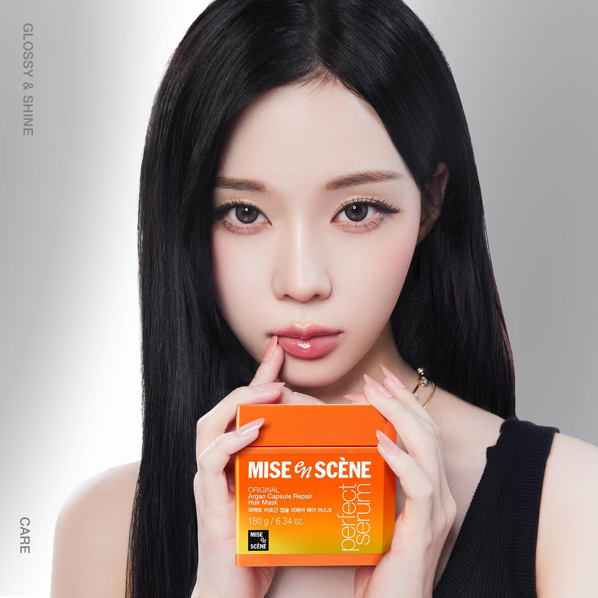 Mise En Scene open jar showing capsule-rich texture for targeted nourishment