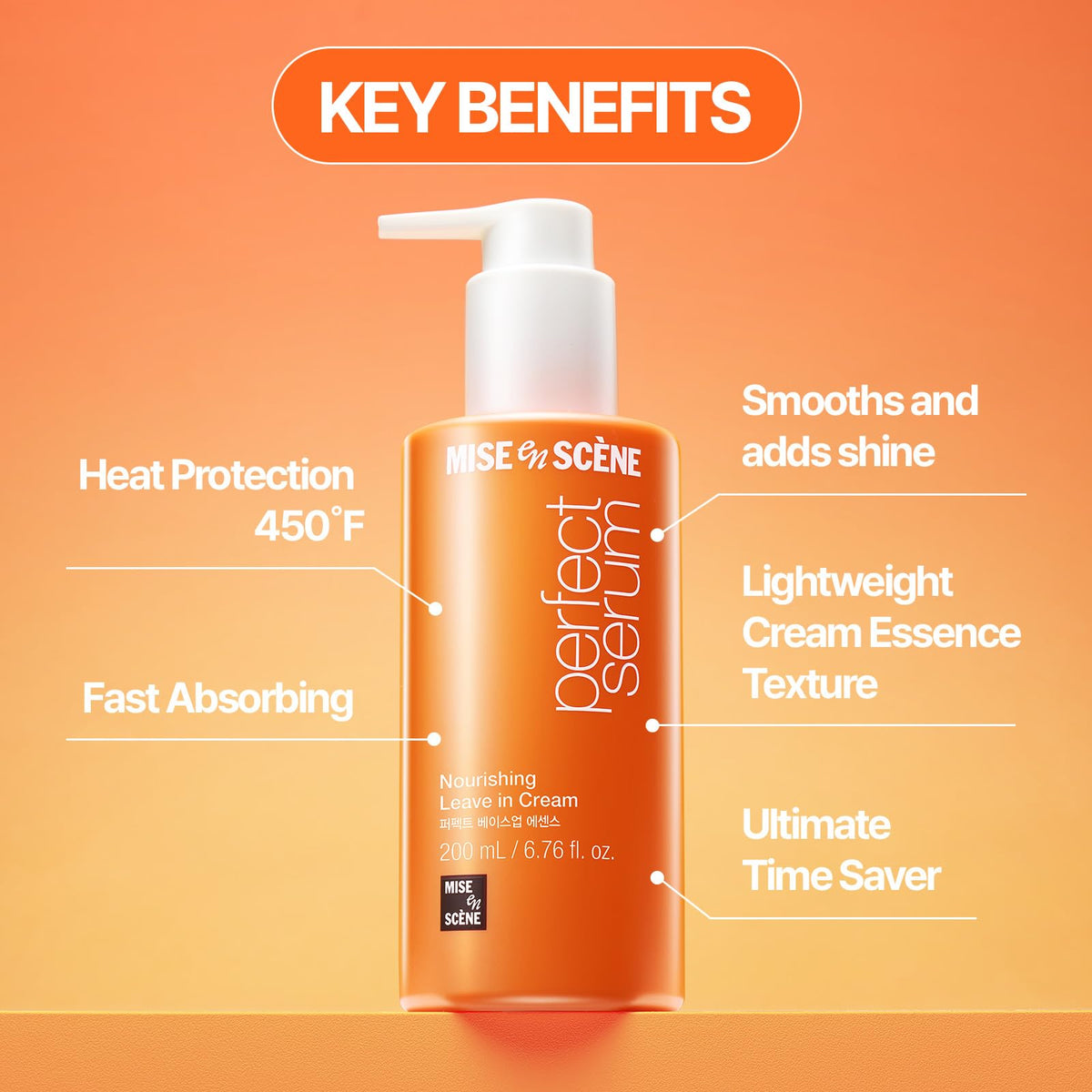Mise En Scene dispensing lightweight cream texture for quick absorption