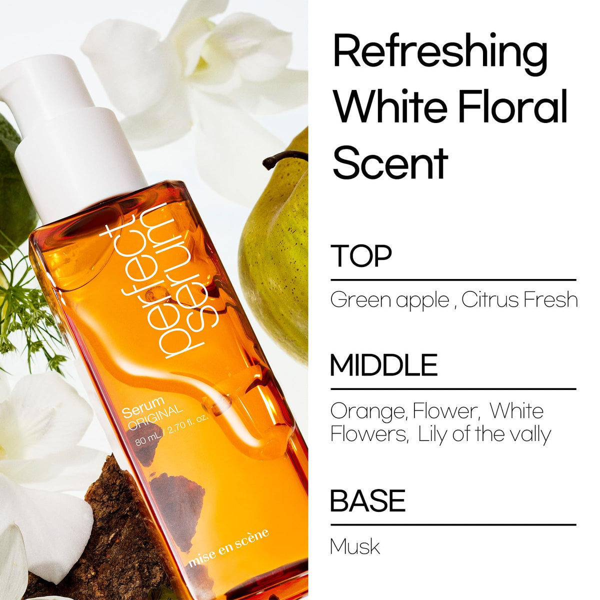 Mise En Scene label closeup emphasizing clean formulation and benefits