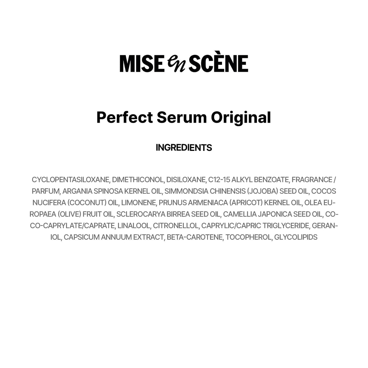Mise En Scene serum on bathroom shelf in lifestyle scene promoting daily use