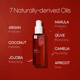 Mise En Scene serum texture closeup showing smooth oil consistency for quick absorption