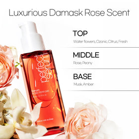 Mise En Scene bottle in hand demonstrating 2.70 fl oz travel-friendly size benefit