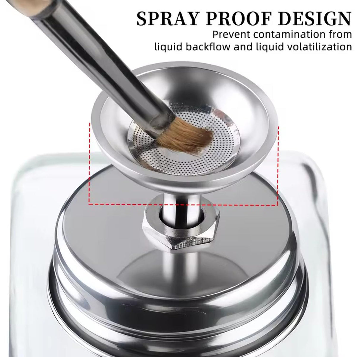 Misforu close-up of metal pump and seal pad, durable corrosion-resistant detail