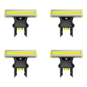 MISHAVE front packaging showing four replacement heads and branding benefit clarity