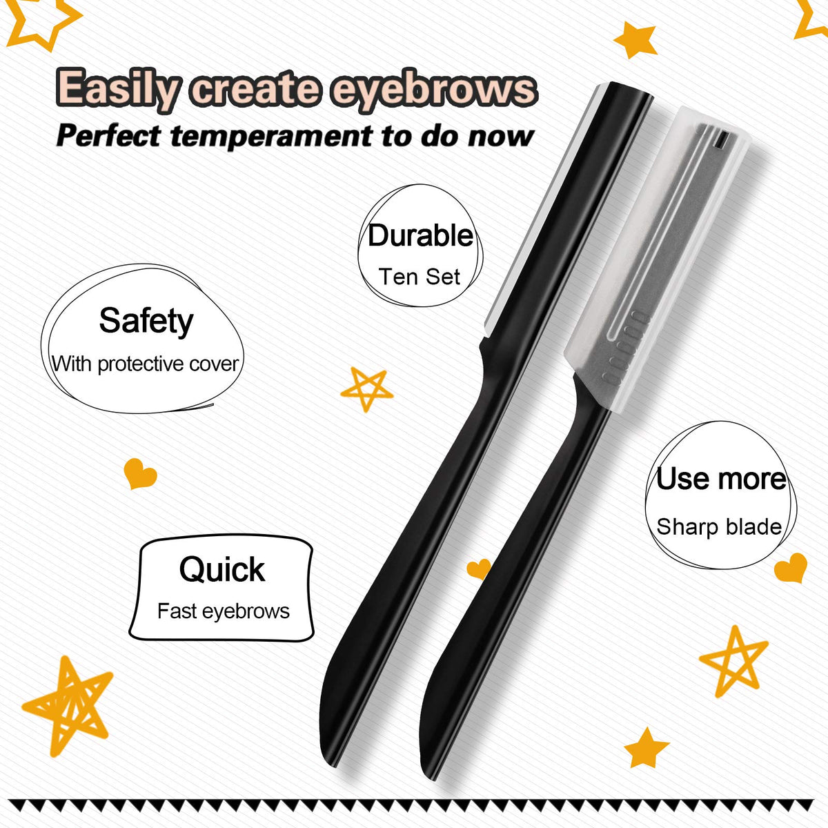 Miss Gorgeous London razor used shaping eyebrow demonstrating quick painless grooming