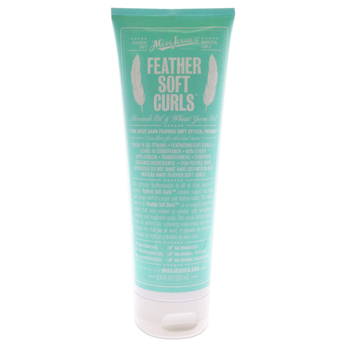 Miss Jessie's front bottle view showing label and lightweight curl lotion benefit
