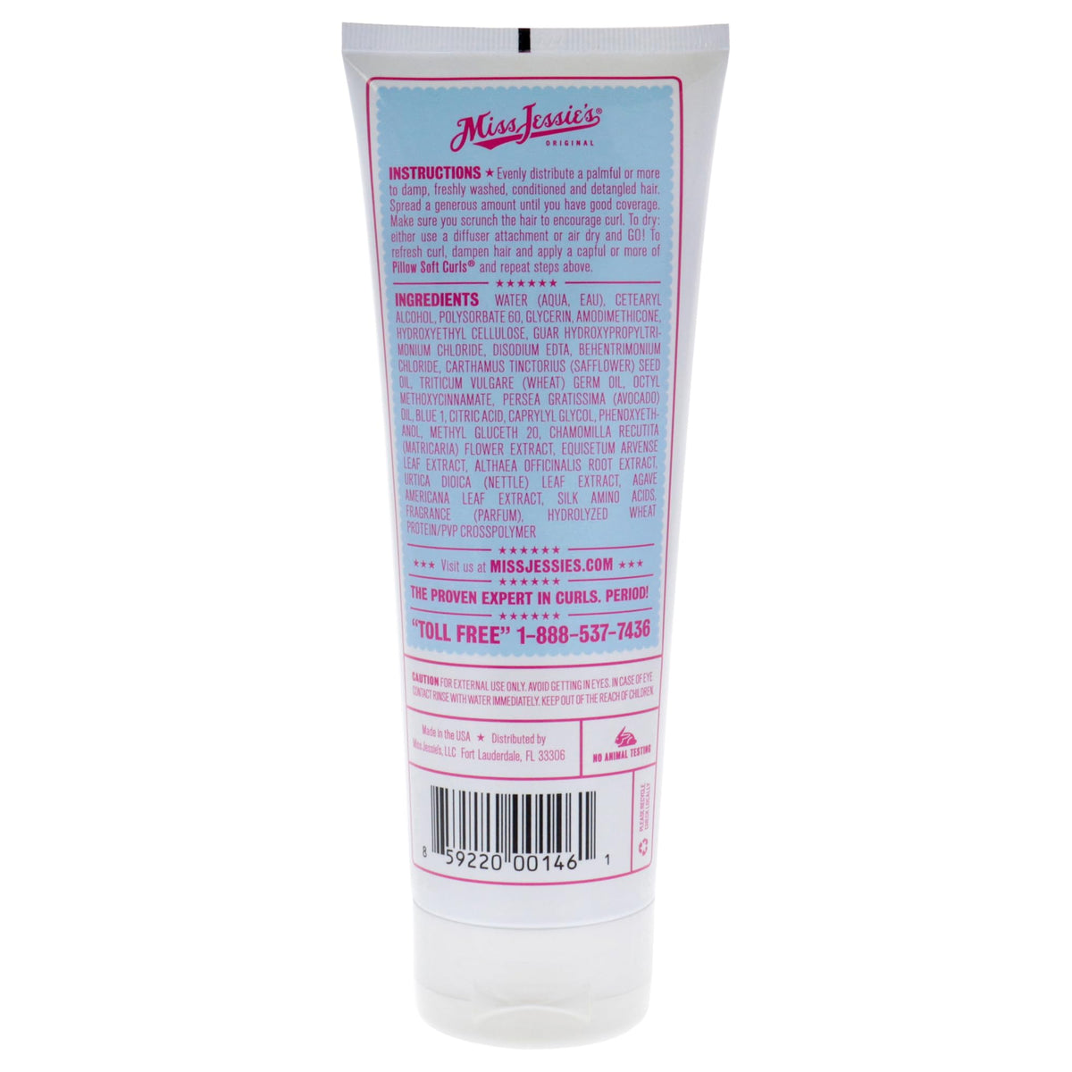 Miss Jessie's creamy lotion texture close-up demonstrating smooth spreadability for soft curls