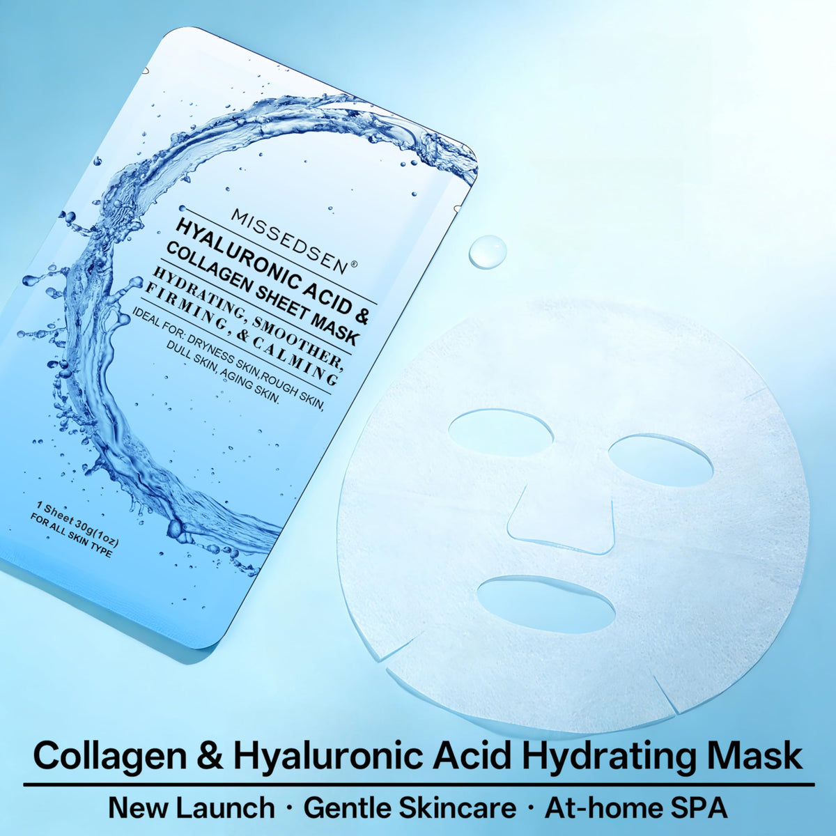 MISSEDSEN mask applied on model demonstrating comfortable fit and glow