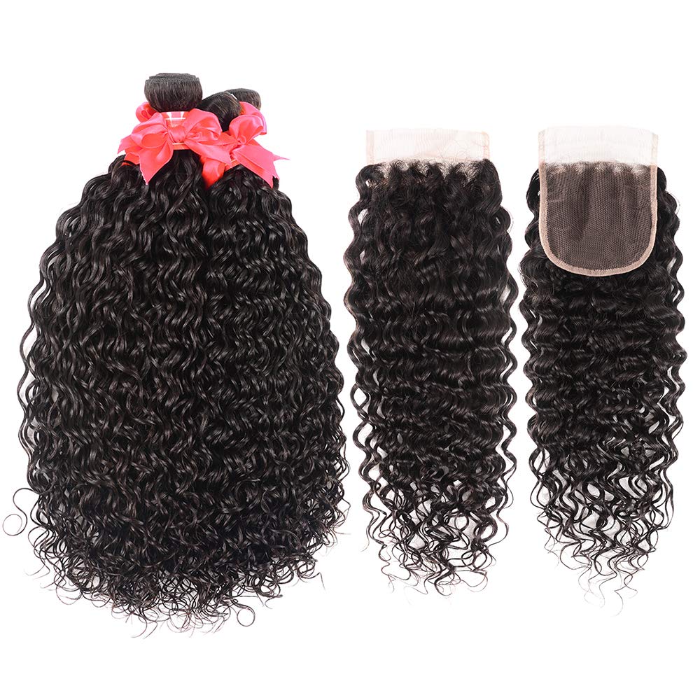Miss GAGA 4x4 lace closure front view, natural hairline and free part