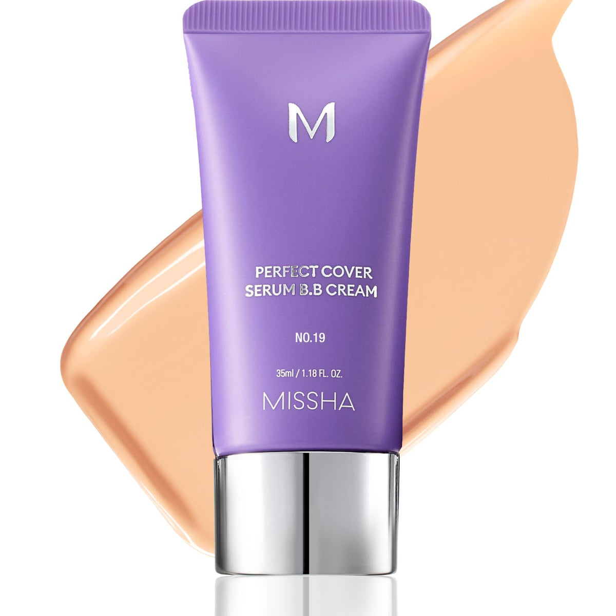 MISSHA front-facing tube showing product branding and shade for easy identification and unboxing benefit