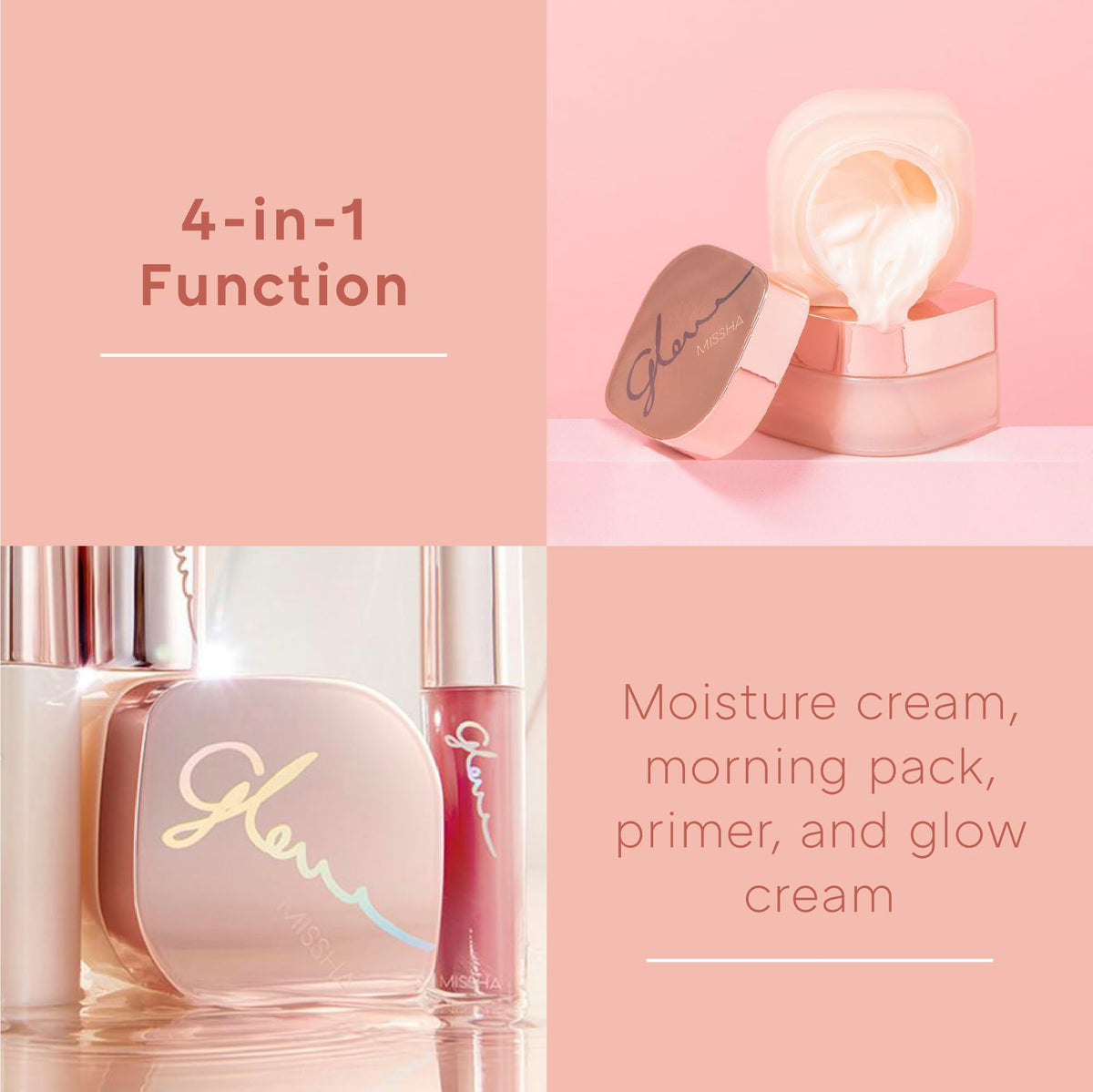 MISSHA split-face before and after showing improved radiance and evenness