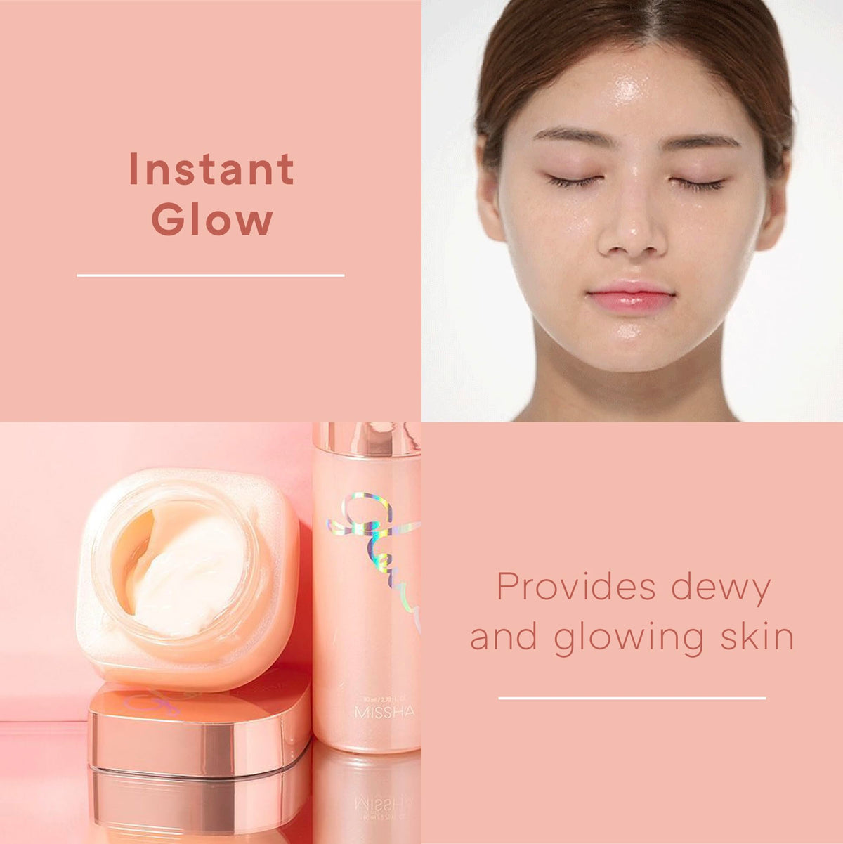 MISSHA balm on morning vanity conveying quick routine and natural glow