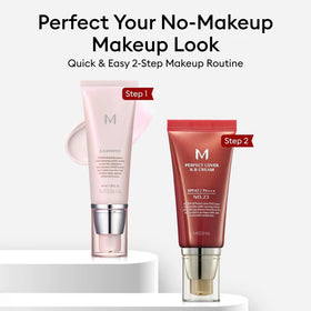 close-up label of MISSHA BB Cream showing SPF 42 PA+++ and ingredient callouts