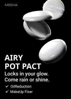 MISSHA open pact revealing airy pressed powder texture and smooth finish