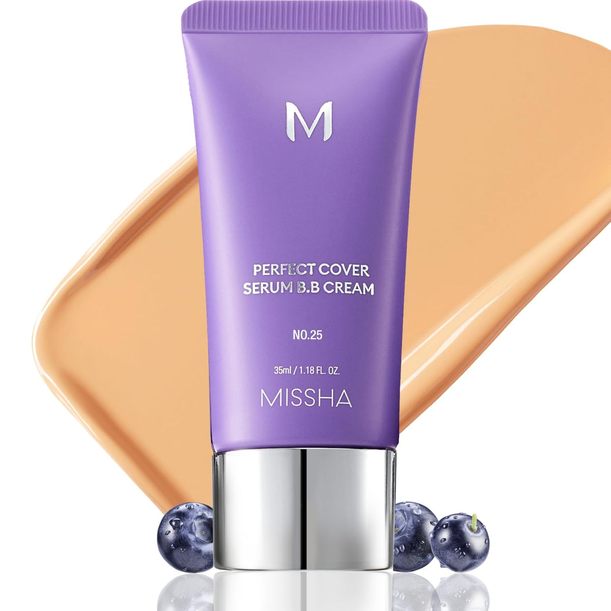 MISSHA front packaging showing No.25 Warm Beige for natural coverage
