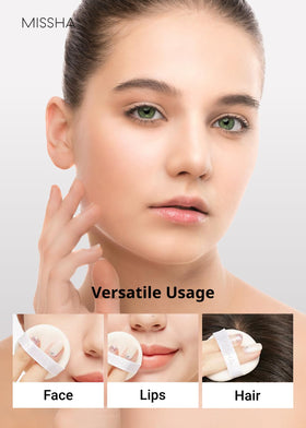 MISSHA powder on skin showing before and after matte smoothing benefit