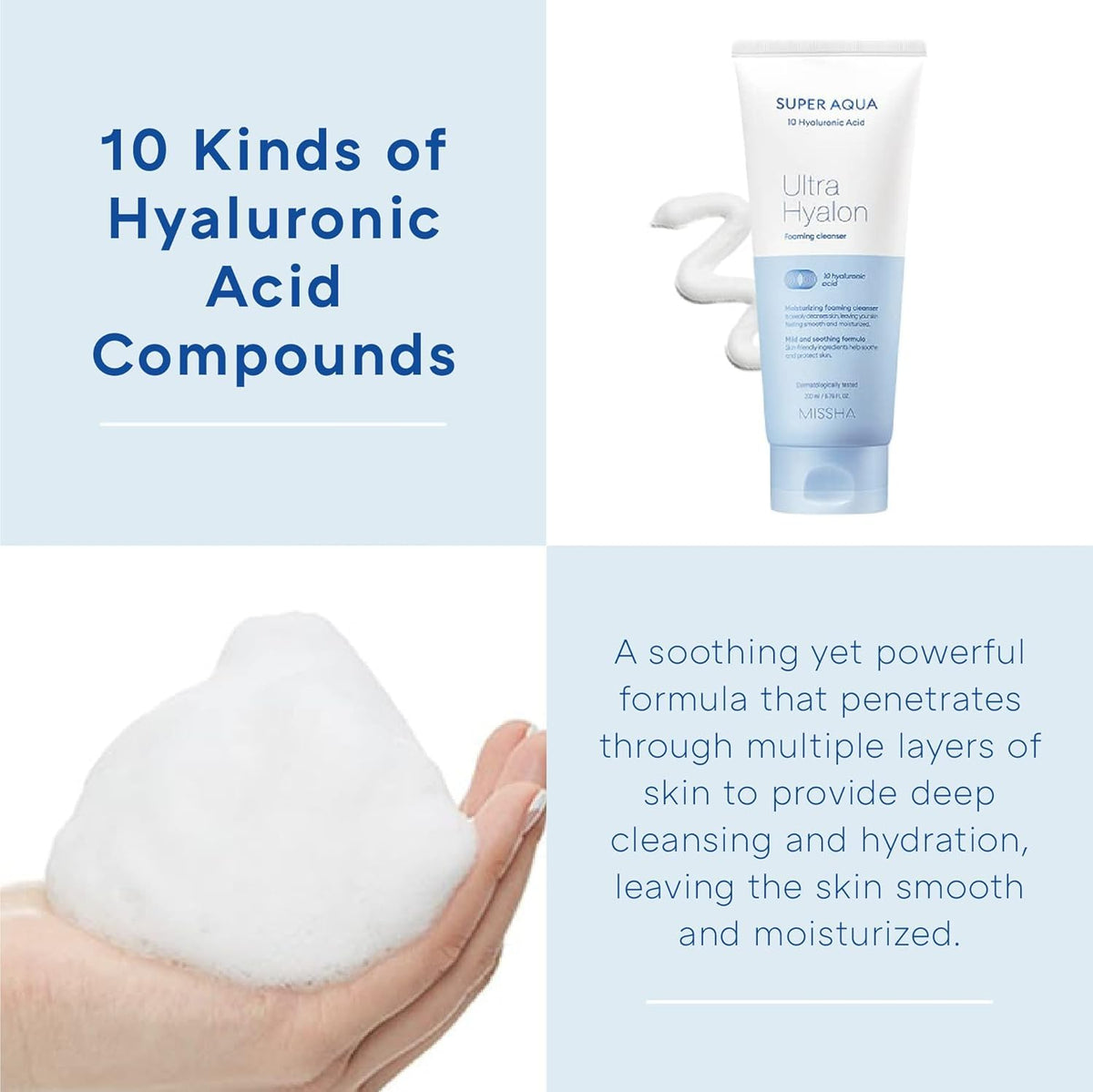 MISSHA product in hand during application showing user-friendly use and quick foam benefit