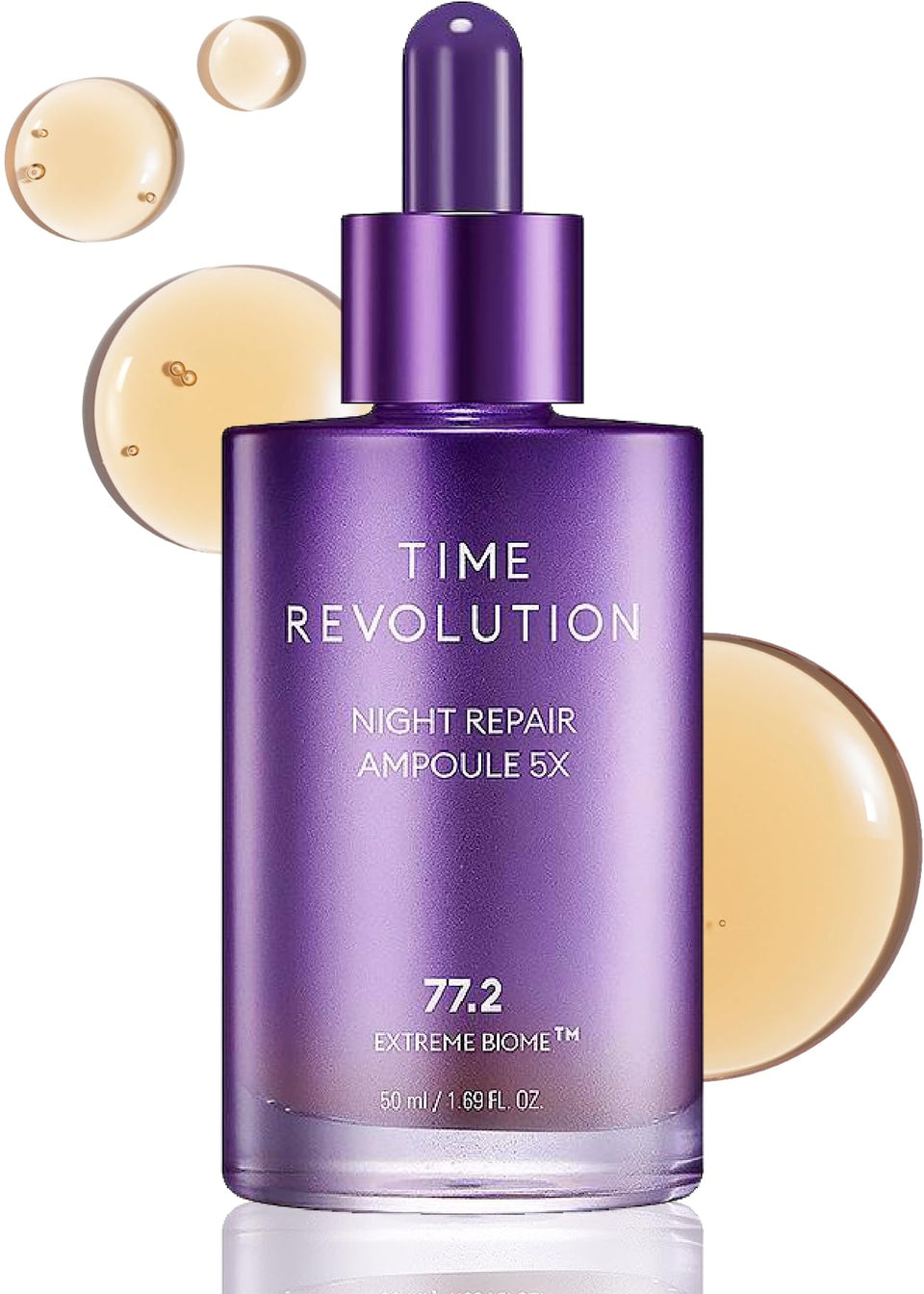 MISSHA front bottle shot showing elegant packaging and nighttime serum benefit
