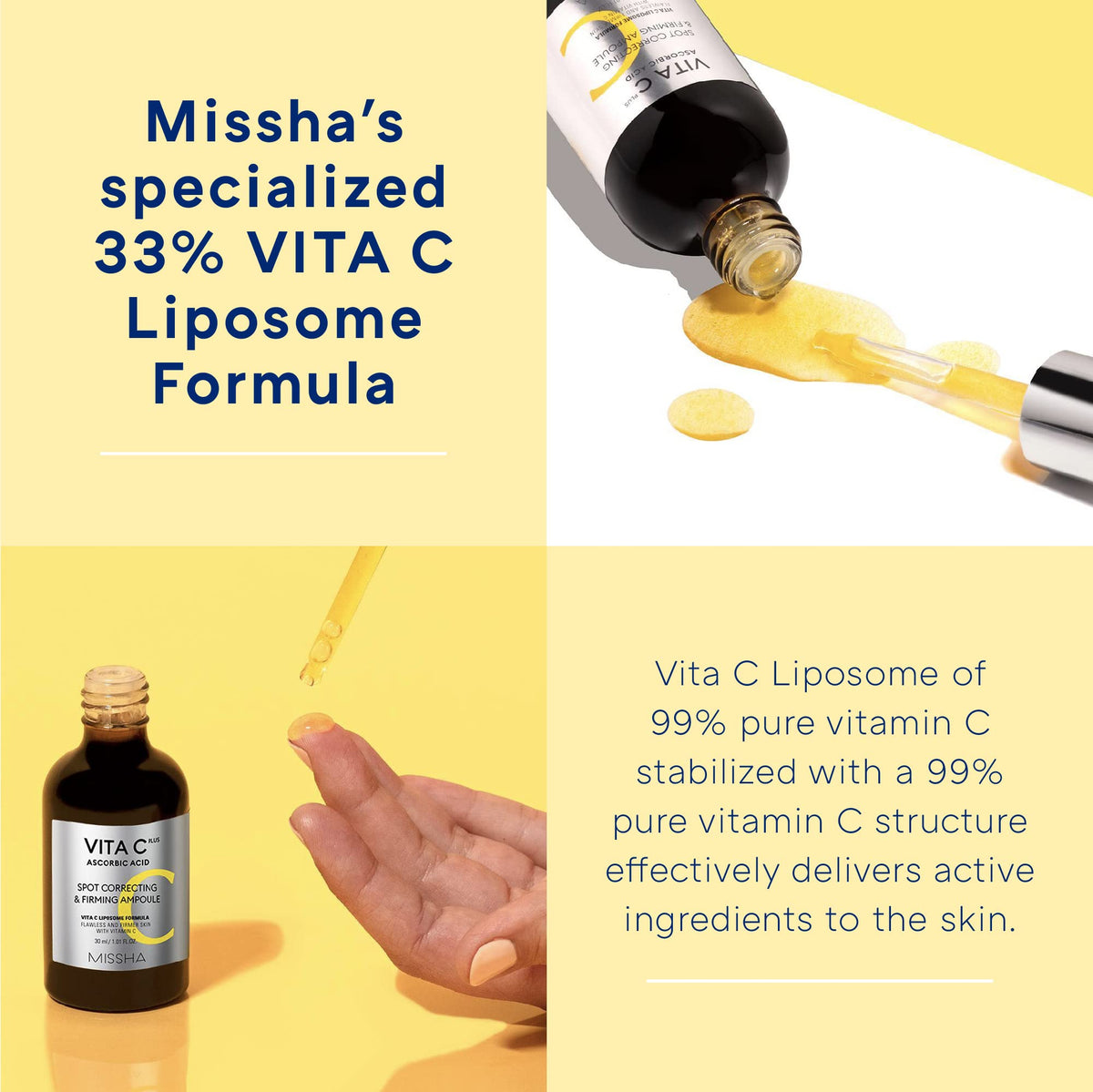 MISSHA ingredient collage highlighting vitamin C, collagen, and hydration
